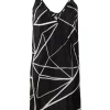 ( Nouvelle Collection ) Rick Owens Robe-nuisette à Motif Abstrait 0921 BLACK/NATURAL -Rick Owens Soldes 18093609 38341330 600