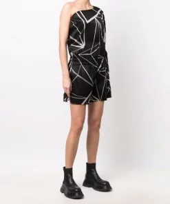 ( Nouvelle Collection ) Rick Owens Combishort Imprimée à Design à Une épaule Femme 9 ( Nouvelle Collection ) Rick Owens Combishort Imprimée à Design à Une épaule Femme -Rick Owens Soldes 18093611 38340263 600