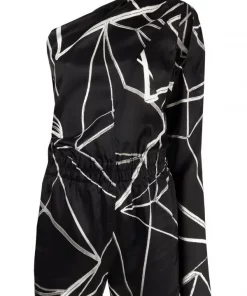 ( Nouvelle Collection ) Rick Owens Combishort Imprimée à Design à Une épaule Femme