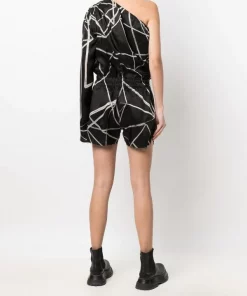 ( Nouvelle Collection ) Rick Owens Combishort Imprimée à Design à Une épaule Femme 10 ( Nouvelle Collection ) Rick Owens Combishort Imprimée à Design à Une épaule Femme -Rick Owens Soldes 18093611 39024438 600
