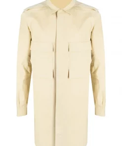 ( Nouvelle Collection ) Rick Owens Chemise à Poches Poitrine Homme