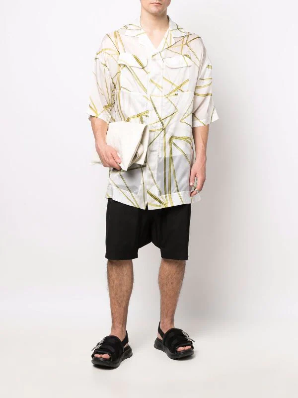 ( Nouvelle Collection ) Rick Owens Chemise à Imprimé Abstrait 1172 MILK/SULPHATE 4 ( Nouvelle Collection ) Rick Owens Chemise à Imprimé Abstrait 1172 MILK/SULPHATE – Image 2