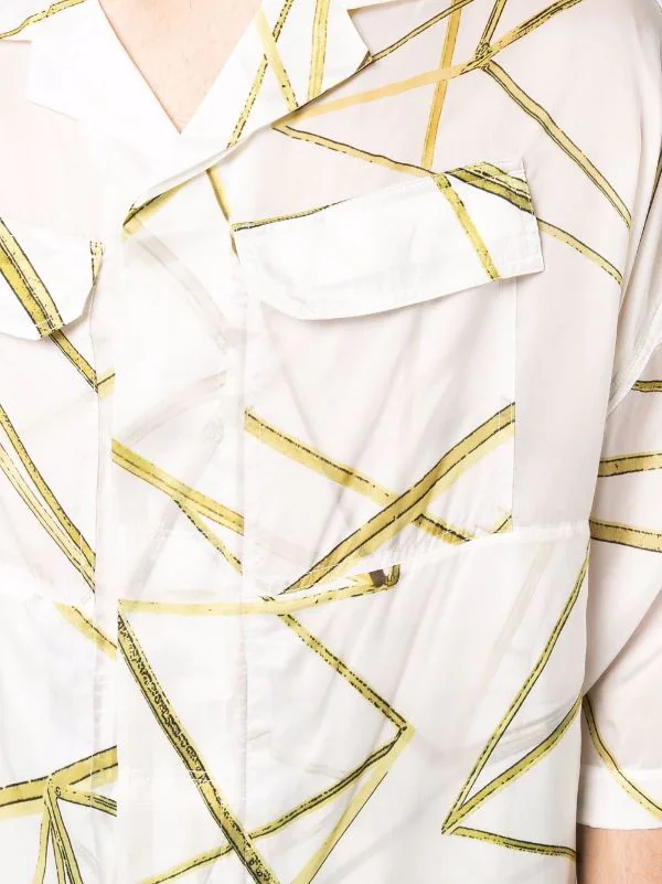 ( Nouvelle Collection ) Rick Owens Chemise à Imprimé Abstrait 1172 MILK/SULPHATE 7 ( Nouvelle Collection ) Rick Owens Chemise à Imprimé Abstrait 1172 MILK/SULPHATE – Image 5