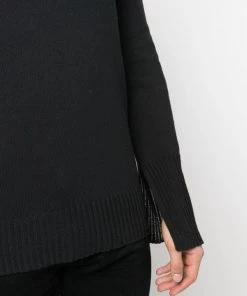 ( Nouvelle Collection ) Rick Owens Pull En Maille à Col Roulé 09 BLACK -Rick Owens Soldes 18099512 38760626 600