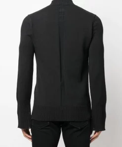 ( Nouvelle Collection ) Rick Owens Pull En Maille à Col Roulé 09 BLACK -Rick Owens Soldes 18099512 38760627 600