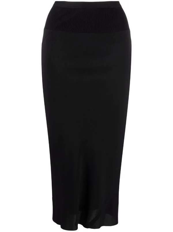 ( Nouvelle Collection ) Rick Owens Jupe Mi-longue En Maille à Taille Haute Femme 3 ( Nouvelle Collection ) Rick Owens Jupe Mi-longue En Maille à Taille Haute Femme