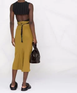 ( Nouvelle Collection ) Rick Owens Jupe Mi-longue En Maille à Taille Haute Femme -Rick Owens Soldes 18106489 38692561 600