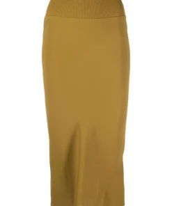 ( Nouvelle Collection ) Rick Owens Jupe Mi-longue En Maille Ă Taille Haute Femme