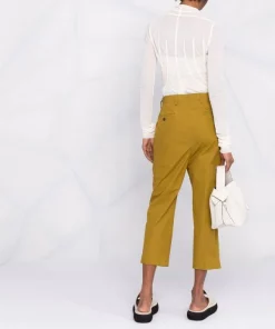 ( Nouvelle Collection ) Rick Owens 72 SULPHATE Pantalon Fuselé à Coupe Courte Femme -Rick Owens Soldes 18106490 38695225 600