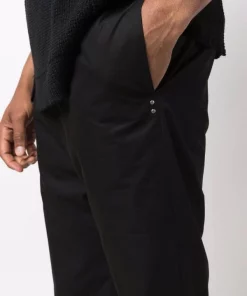 ( Nouvelle Collection ) Rick Owens 09 BLACK Pantalon De Costume à Coupe Courte Homme -Rick Owens Soldes 18106493 38704307 600