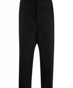 ( Nouvelle Collection ) Rick Owens 09 BLACK Pantalon De Costume à Coupe Courte Homme