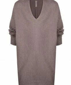 ( Nouvelle Collection ) Rick Owens Pull à Col V 34 DUST