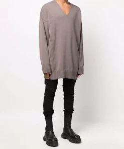 ( Nouvelle Collection ) Rick Owens Pull à Col V 34 DUST -Rick Owens Soldes 18107491 38598116 600