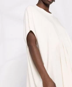 ( Nouvelle Collection ) Rick Owens Robe Plissée à Manches Courtes Femme -Rick Owens Soldes 18107772 38691071 600