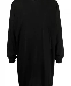 ( Nouvelle Collection ) Rick Owens Black Sweat à Coupe Longue Homme