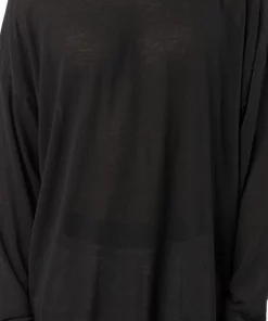 ( Nouvelle Collection ) Rick Owens Black Sweat à Coupe Longue Homme -Rick Owens Soldes 18111496 38687683 600