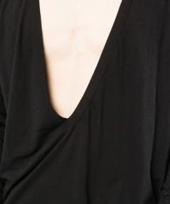 Rick Owens 09 BLACK T-shirt à Col V Homme -Rick Owens Soldes 18117241 38766106 600