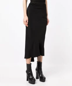 ( Nouvelle Collection ) Rick Owens Jupe Mi-longue évasée 9 -Rick Owens Soldes 18132452 38764489 600