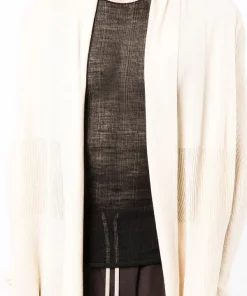 ( Nouvelle Collection ) Rick Owens Cardigan à Ourlet Plus Long Au Dos Homme -Rick Owens Soldes 18133107 38658844 600