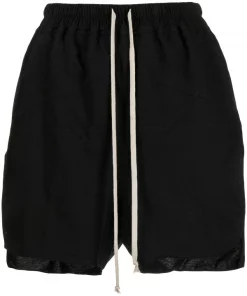 ( Nouvelle Collection ) Rick Owens Short En Coton à Lien De Resserrage 9