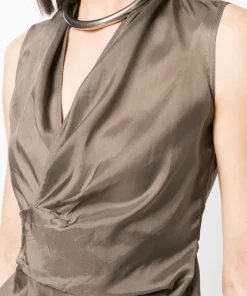 ( Nouvelle Collection ) Rick Owens Blouse Laura à Design Sans Manches 34 DUST -Rick Owens Soldes 18144888 38677509 600