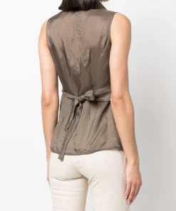 ( Nouvelle Collection ) Rick Owens Blouse Laura à Design Sans Manches 34 DUST -Rick Owens Soldes 18144888 38677510 600