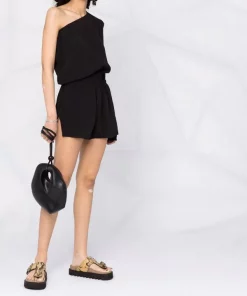 ( Nouvelle Collection ) Rick Owens Combishort à Design à Une épaule 09 BLACK -Rick Owens Soldes 18145989 38672443 600