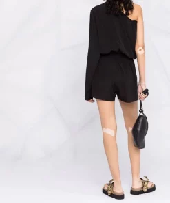 ( Nouvelle Collection ) Rick Owens Combishort à Design à Une épaule 09 BLACK -Rick Owens Soldes 18145989 38673763 600