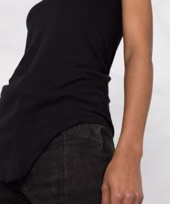 ( Nouvelle Collection ) Rick Owens 09 BLACK Débardeur à Dos-nu Femme -Rick Owens Soldes 18165409 38800665 600