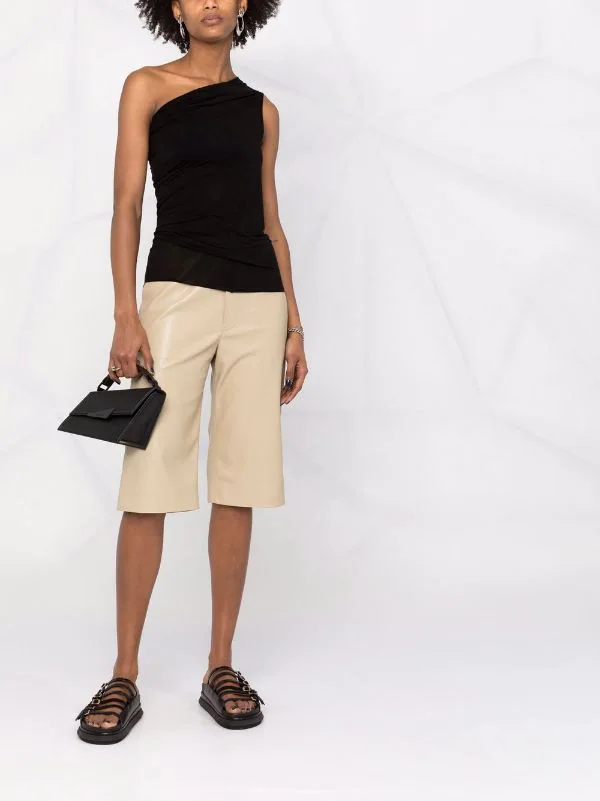 ( Nouvelle Collection ) Rick Owens 09 BLACK Haut Drapé à Design à Une épaule Femme 4 ( Nouvelle Collection ) Rick Owens 09 BLACK Haut Drapé à Design à Une épaule Femme – Image 2