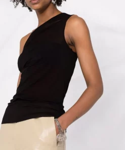 ( Nouvelle Collection ) Rick Owens 09 BLACK Haut Drapé à Design à Une épaule Femme 12 ( Nouvelle Collection ) Rick Owens 09 BLACK Haut Drapé à Design à Une épaule Femme -Rick Owens Soldes 18165419 38801669 600