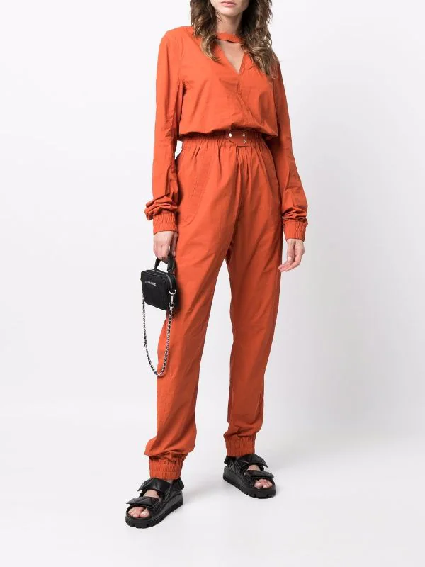 ( Nouvelle Collection ) Rick Owens Combinaison à Col V 53 ORANGE 4 ( Nouvelle Collection ) Rick Owens Combinaison à Col V 53 ORANGE – Image 2
