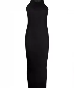 ( Nouvelle Collection ) Rick Owens Robe Longue En Maille 09 BLACK