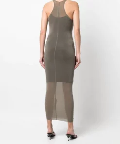 ( Nouvelle Collection ) Rick Owens Robe Longue En Maille 34 DUST -Rick Owens Soldes 18172301 38723981 600