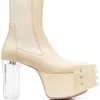 ( Nouvelle Collection ) Rick Owens Bottes Grilled Platform 320 VANILLA/ CLEAR -Rick Owens Soldes 18175885 39279927 600