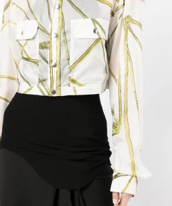 Rick Owens MILK/SULPHATE Haut Crop à Imprimé Graphique Femme -Rick Owens Soldes 18181730 38866331 600