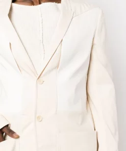 ( Nouvelle Collection ) Rick Owens Blazer Boutonné à Design Patchwork Homme 11 ( Nouvelle Collection ) Rick Owens Blazer Boutonné à Design Patchwork Homme -Rick Owens Soldes 18182468 38826333 600