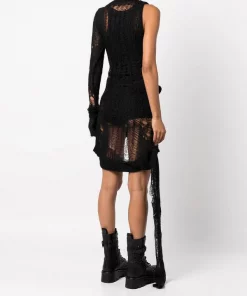 ( Nouvelle Collection ) Rick Owens Haut Fogachine Runway En Maille Ajourée Femme -Rick Owens Soldes 18182497 39273745 600