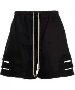 ( Nouvelle Collection ) Rick Owens 09 BLACK Short Ample Ă Lien De Resserrage Homme