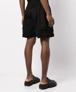 ( Nouvelle Collection ) Rick Owens 09 BLACK Short Ample à Lien De Resserrage Homme -Rick Owens Soldes 18183271 38824454 600