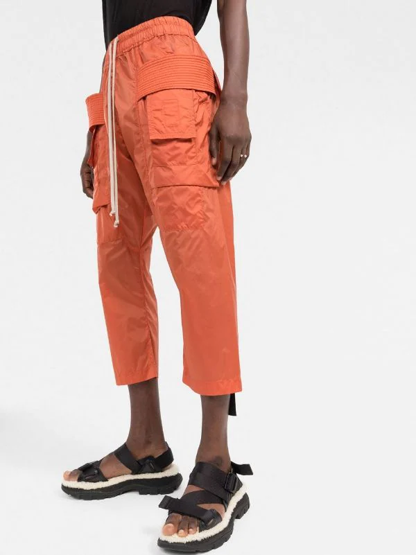 ( Nouvelle Collection ) Rick Owens 53 ORANGE Cropped Cargo Trousers Homme 5 ( Nouvelle Collection ) Rick Owens 53 ORANGE Cropped Cargo Trousers Homme – Image 3