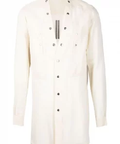 ( Nouvelle Collection ) Rick Owens Chemise Boutonnée à Col V Homme