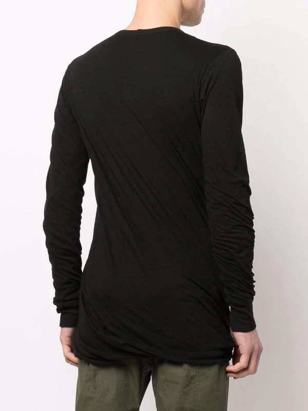 ( Nouvelle Collection ) Rick Owens T-shirt Froncé à Manches Longues Homme 6 ( Nouvelle Collection ) Rick Owens T-shirt Froncé à Manches Longues Homme – Image 4