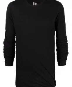 ( Nouvelle Collection ) Rick Owens T-shirt Froncé à Manches Longues Homme