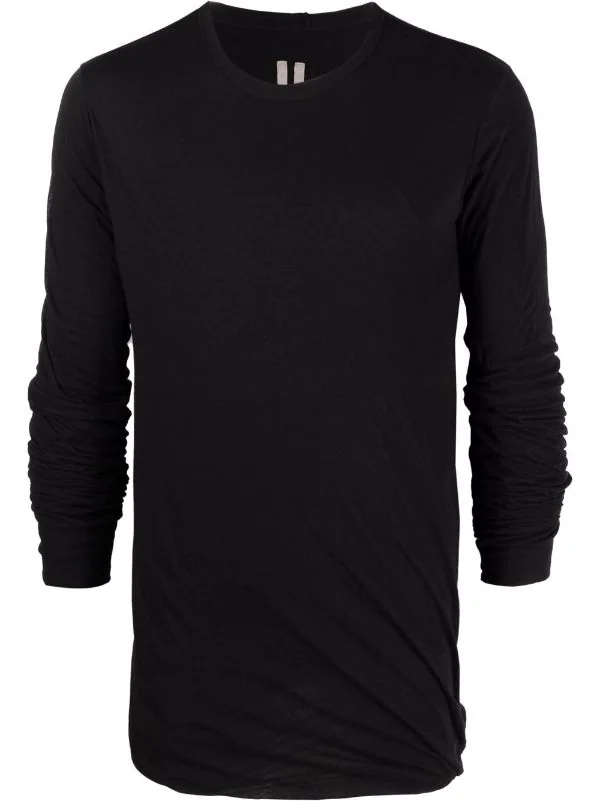 ( Nouvelle Collection ) Rick Owens T-shirt Froncé à Manches Longues Homme 3 ( Nouvelle Collection ) Rick Owens T-shirt Froncé à Manches Longues Homme