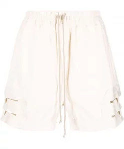 ( Nouvelle Collection ) Rick Owens Short à Taille à Lien De Resserrage 21 NATURAL