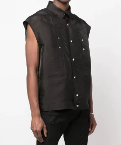 ( Nouvelle Collection ) Rick Owens Chemise Sans Manches à Boutonnière 09 BLACK 9 ( Nouvelle Collection ) Rick Owens Chemise Sans Manches à Boutonnière 09 BLACK -Rick Owens Soldes 18210037 38966994 600