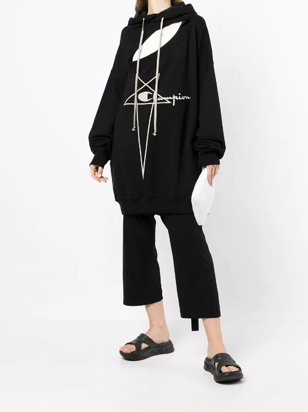 ( Nouvelle Collection ) Rick Owens 09 X Champion Hoodie à Lien De Resserrage Femme 4 ( Nouvelle Collection ) Rick Owens 09 X Champion Hoodie à Lien De Resserrage Femme – Image 2