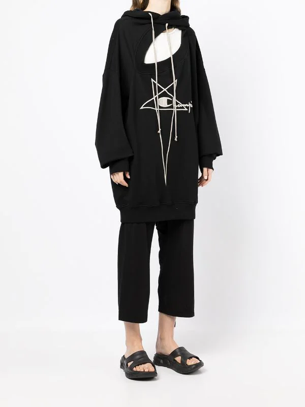( Nouvelle Collection ) Rick Owens 09 X Champion Hoodie à Lien De Resserrage Femme 5 ( Nouvelle Collection ) Rick Owens 09 X Champion Hoodie à Lien De Resserrage Femme – Image 3