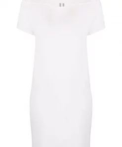 ( Nouvelle Collection ) Rick Owens 11 MILK T-shirt Mi-long En Maille Fine Femme